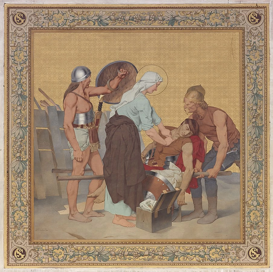 Pierre Puvis de Chavannes - La storia di santa Genoveffa, I miracoli, Panthéon, Parigi 4